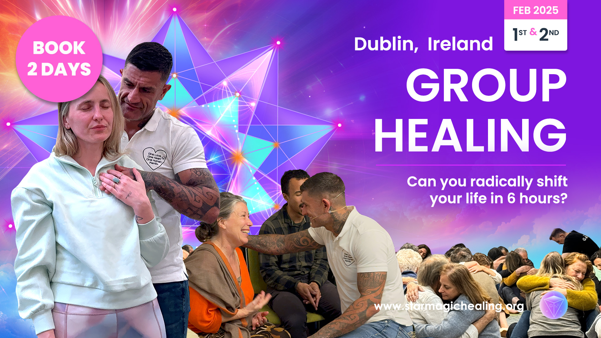 Live Group Healing- Harnessing The Power Of Star Magic Healing, 1st-2nd February 2025, Dublin